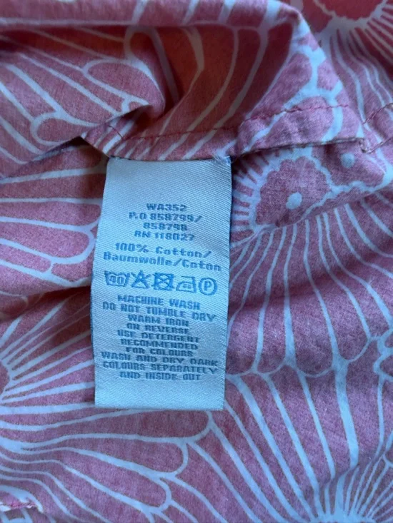 Boden The Classic Shirt Women's Pink Floral Printed Button Down Size 8 - Picture 6 of 8